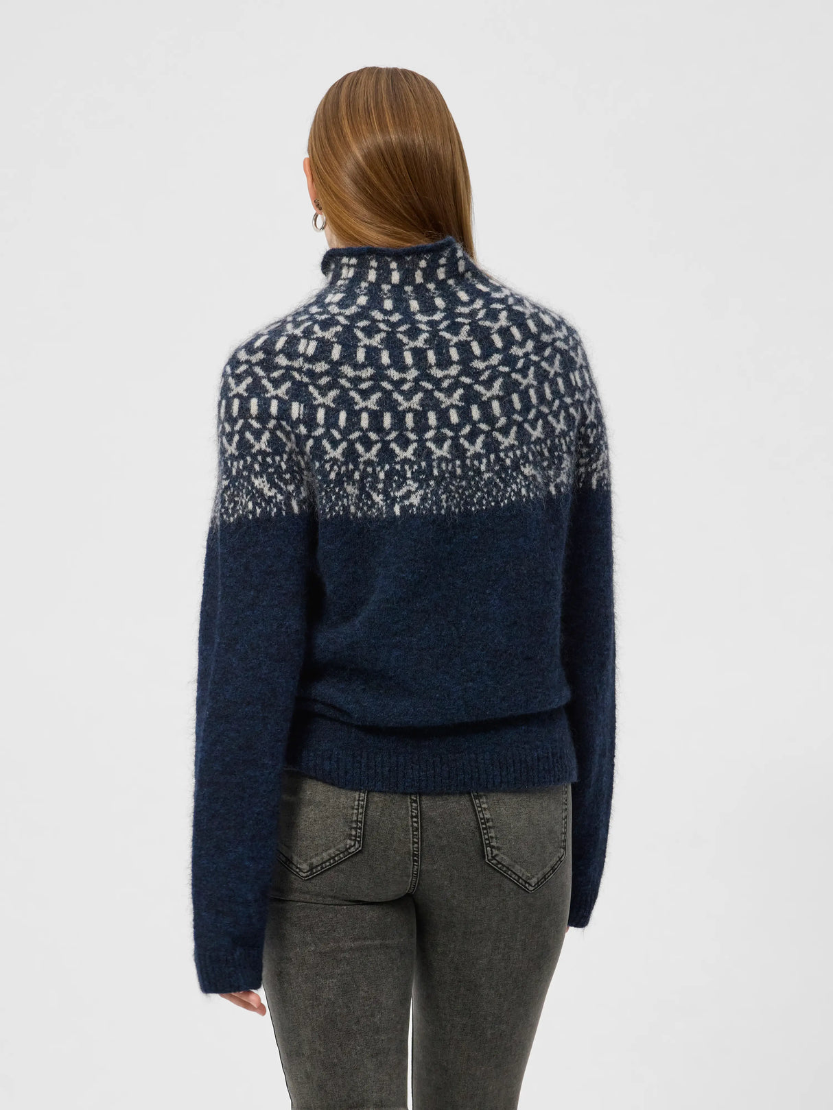 Redgreen Women Jesebel Knit Sweater Dame - Navy Pattern -