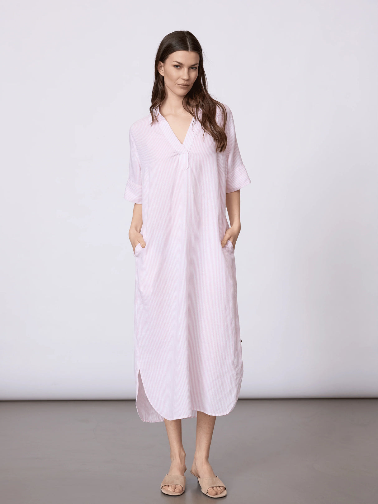 Redgreen Woman Delphine Kjole - Rose Stripe