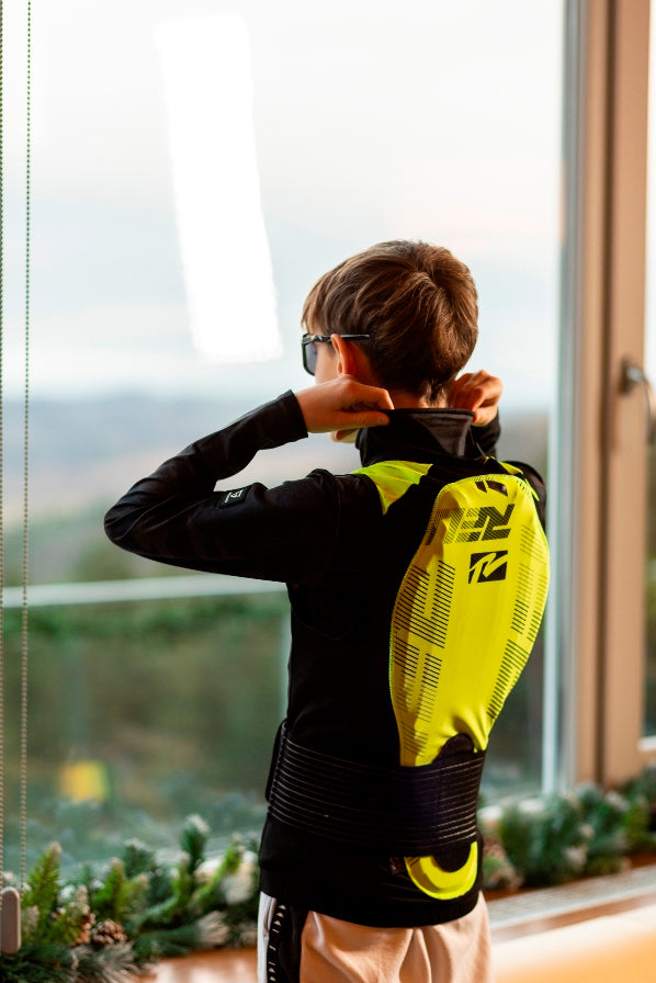 Relax Speedmaster Evo Rygskjold Børn - Black / Neon Yellow -