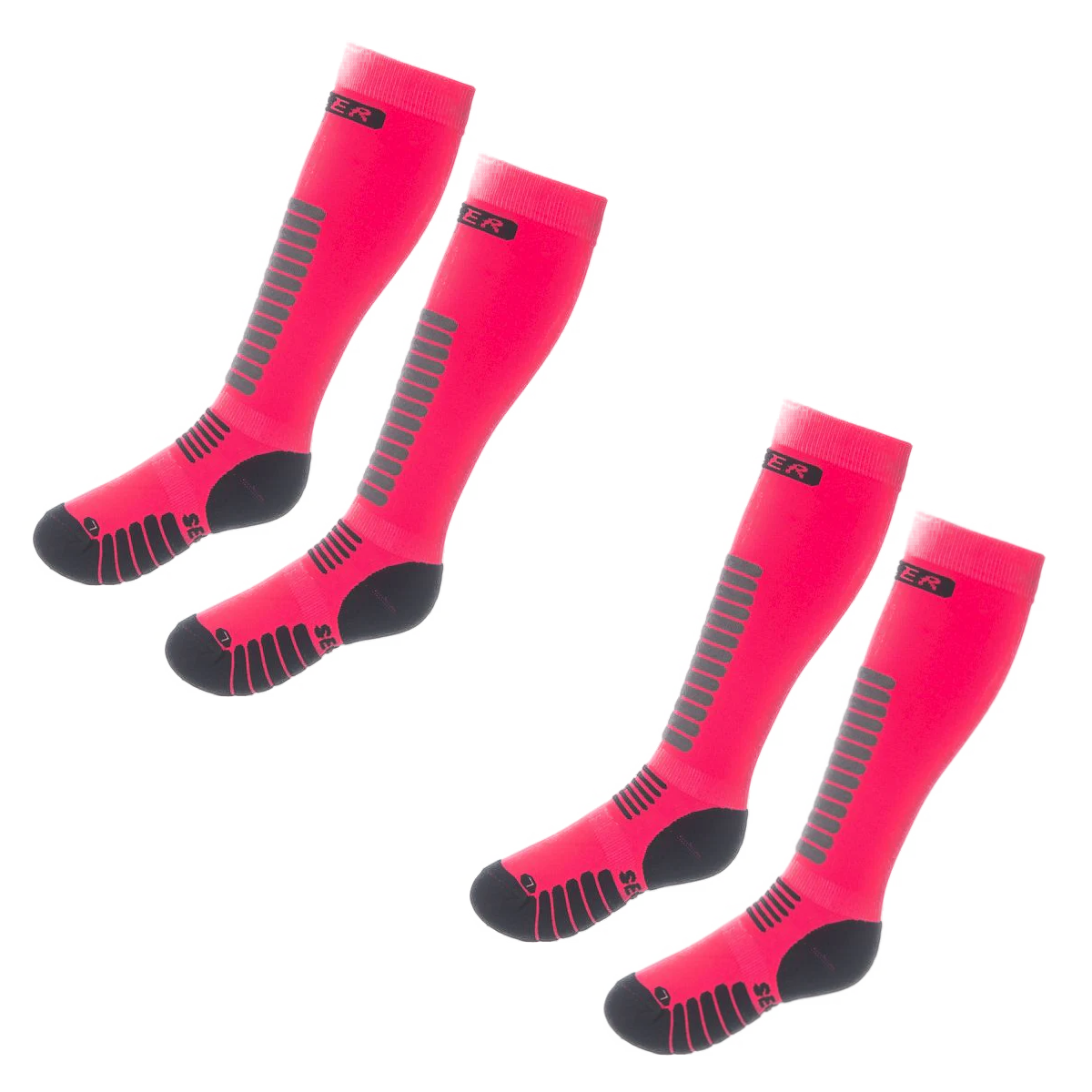 Seger Zone Unisex Skisokker Dame Herre 2-pak - Pink Diva