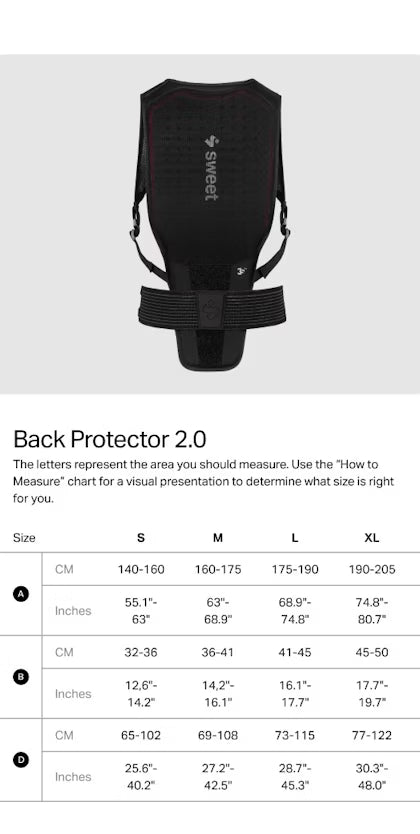 Sweet Protection Back Protector 2.0 - True Black