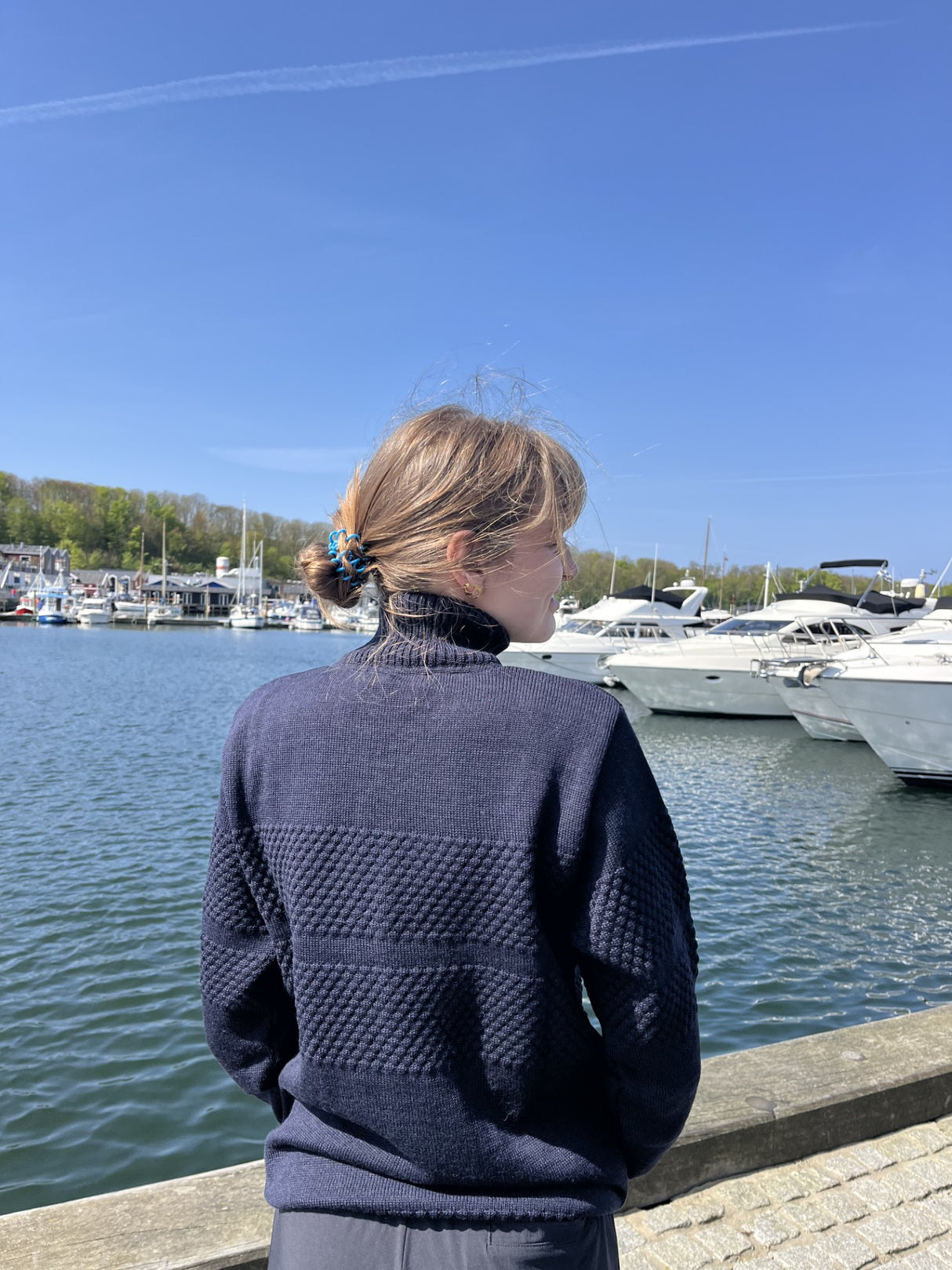 Clipper Saltum Cardigan Metal Zip Unisex Sømandstrøje - Navy -