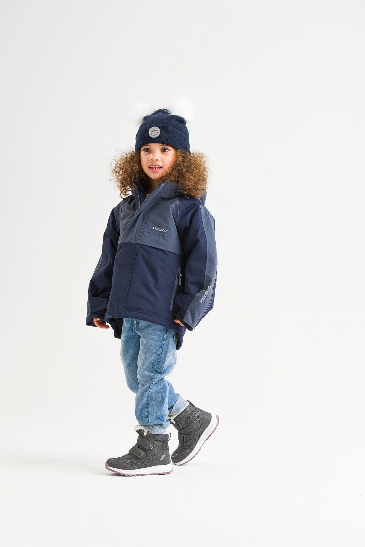 Viking Equip Warm WP 2V Vinterstøvler Børn - Charcoal/Dusty Pink -