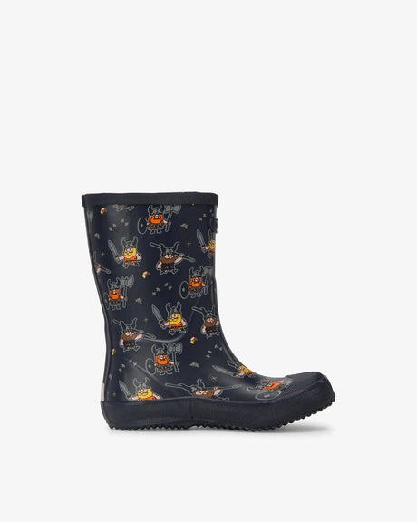 Viking Indie Print Gummistøvler Børn - Navy/Orange -