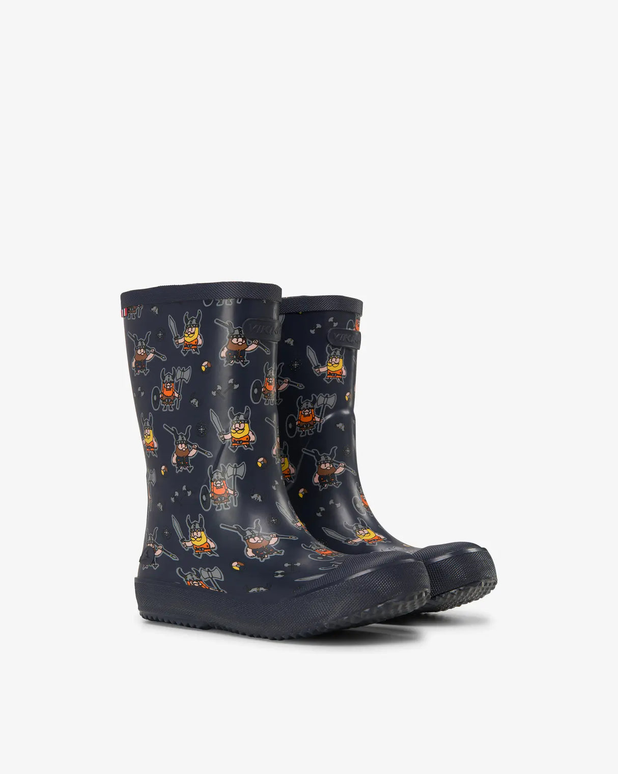 Viking Indie Print Gummistøvler Børn - Navy/Orange -