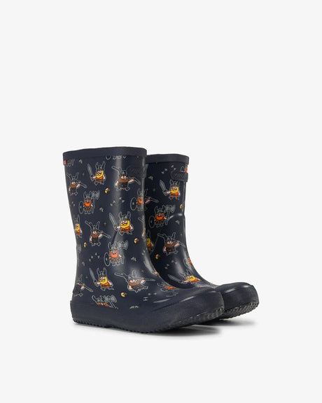 Viking Indie Print Gummistøvler Børn - Navy/Orange -