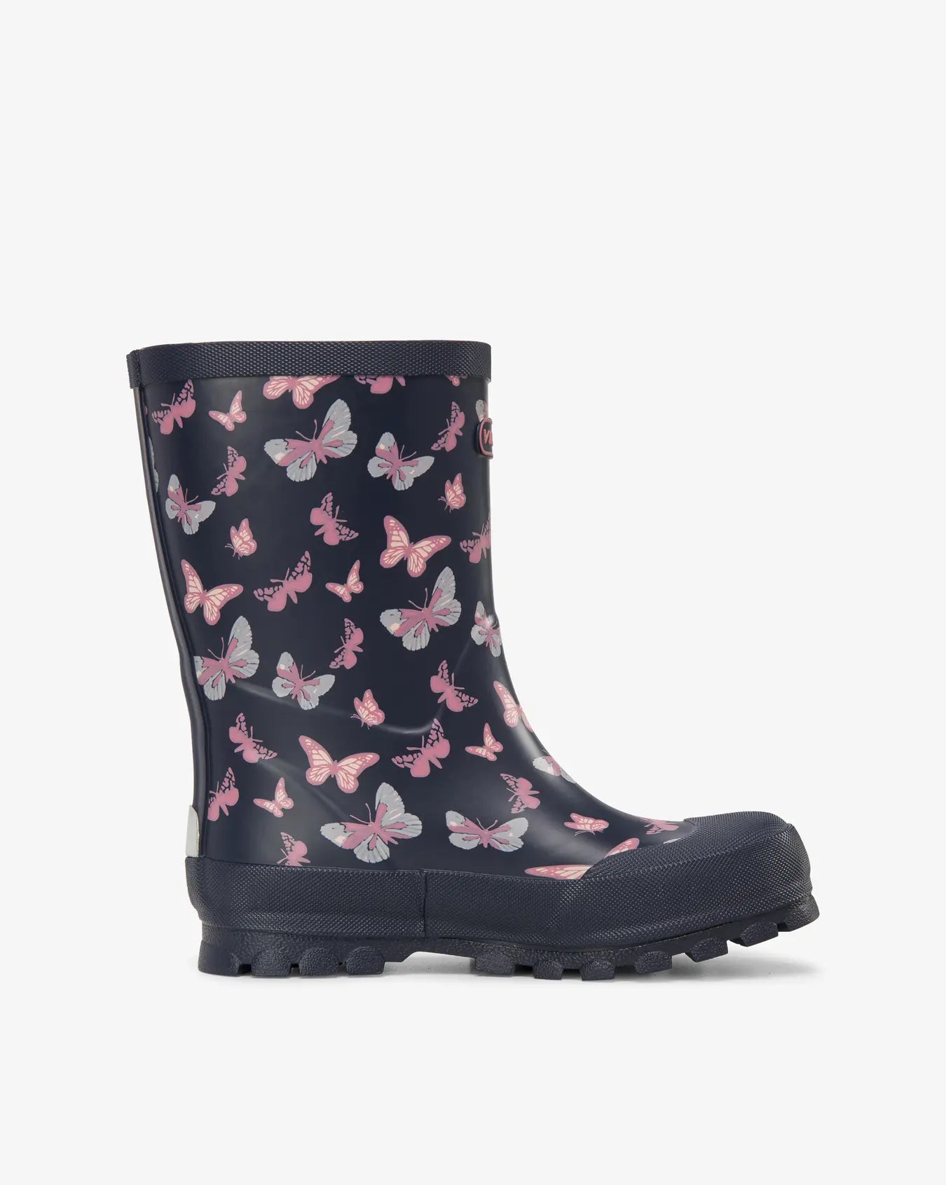 Viking Jolly Print Rubber Boots Gummistøvler Børn - Navy/Antiquerose -