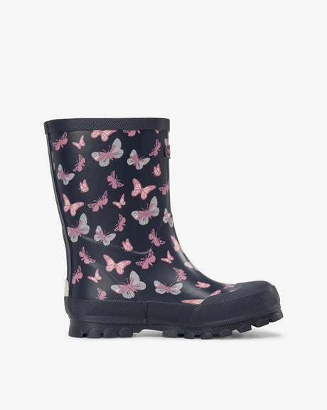 Viking Jolly Print Rubber Boots Gummistøvler Børn - Navy/Antiquerose -