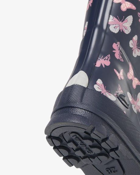 Viking Jolly Print Rubber Boots Gummistøvler Børn - Navy/Antiquerose -