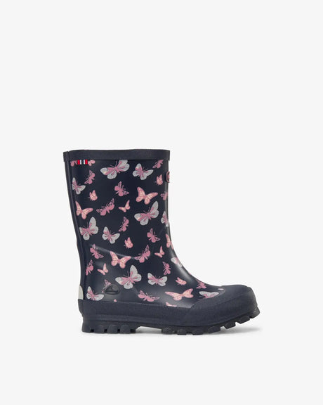 Viking Jolly Print Rubber Boots Gummistøvler Børn - Navy/Antiquerose - Navy Antiquerose