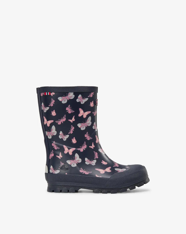 Viking Jolly Print Rubber Boots Gummistøvler Børn - Navy/Antiquerose - Navy Antiquerose