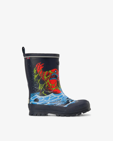 Viking Jolly Print Rubber Boots Gummistøvler Børn - Navy/Ice Blue - Navy Ice Blue
