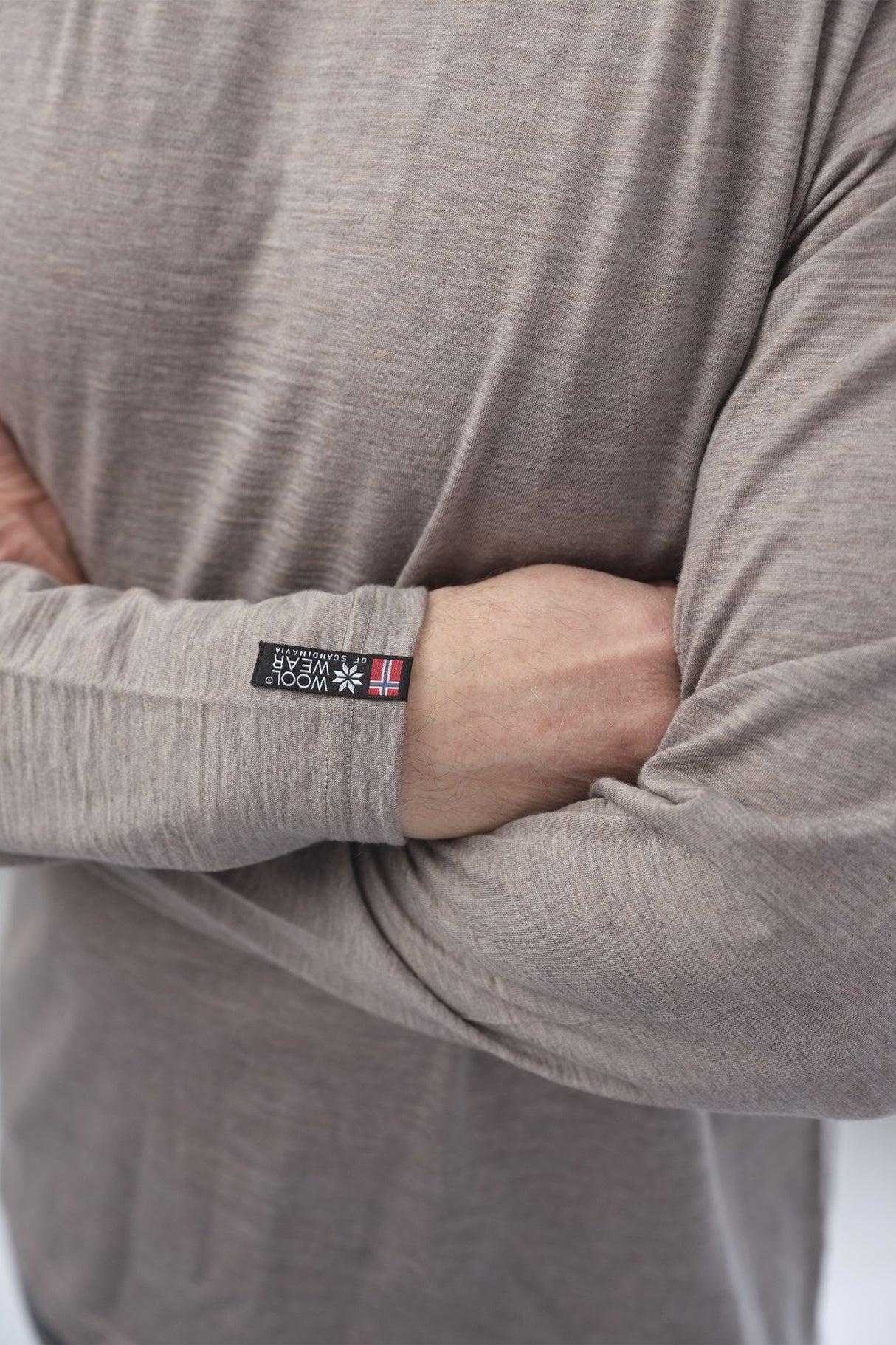 Woolwear Langærmet Skiundertrøje i 100% Merinould Dame / Herre - Antilope -