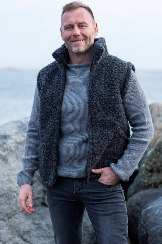 Woolwear Unisex Bodywarmer Vest Dame Herre - Koksgrå