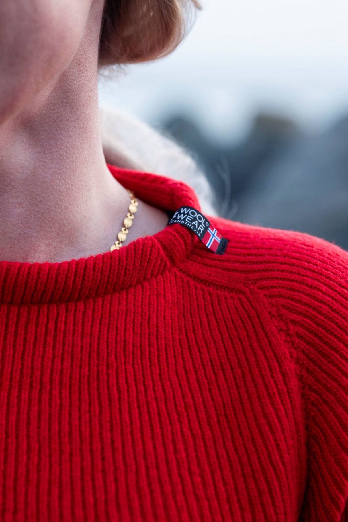 Woolwear Jurmo Striktrøje Dame / Herre - Rød -