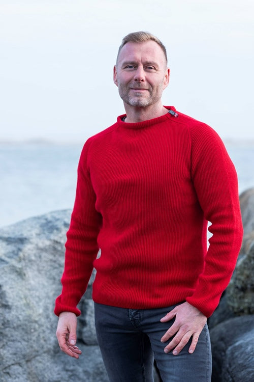 Woolwear Jurmo Striktrøje Dame / Herre - Rød -