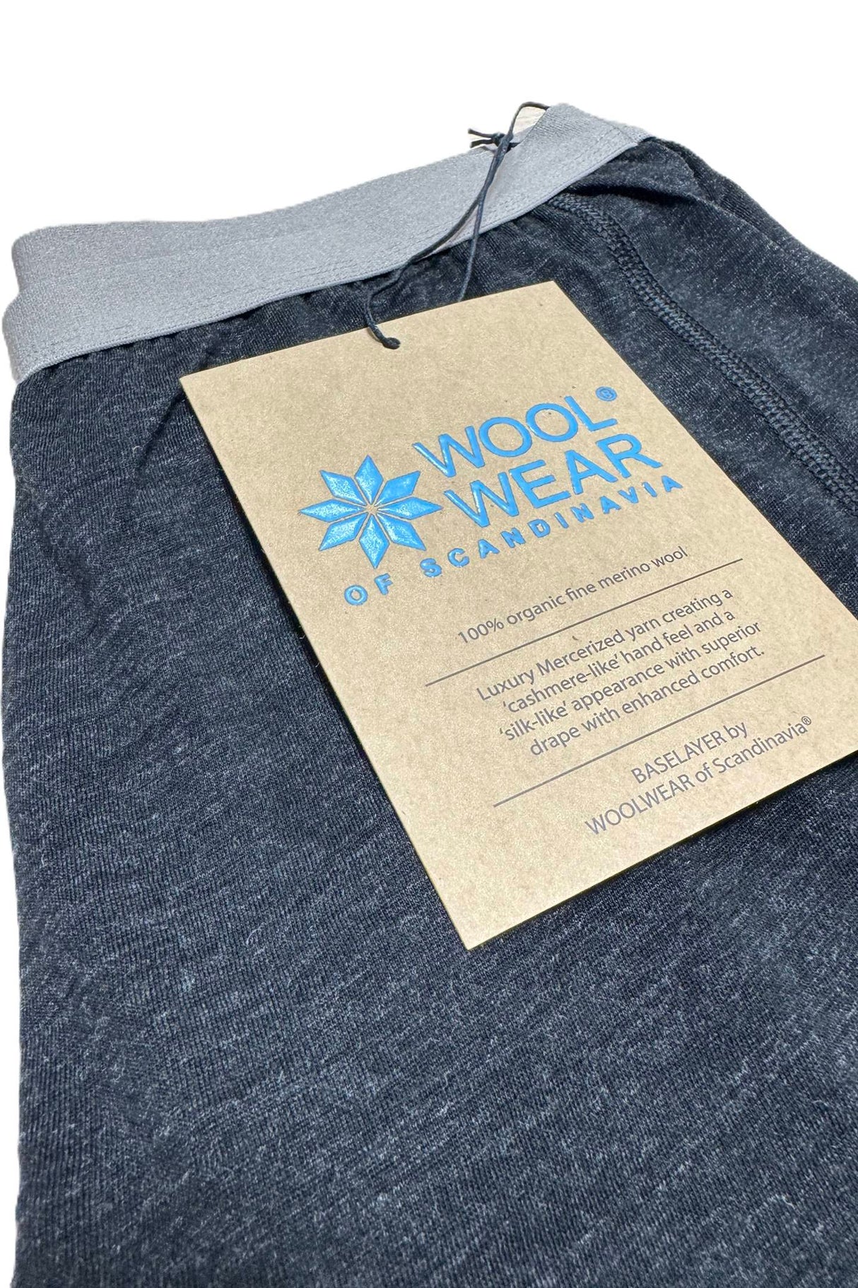 Woolwear Long Johns Baselayer Skiunderbukser i 100% Merinould - Dame / Herre - Koksgrå Melange