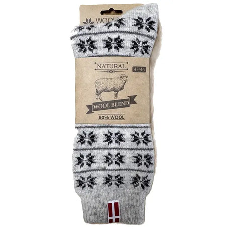 Woolwear Ragsokker med dansk flag - 80% uld - 43-46