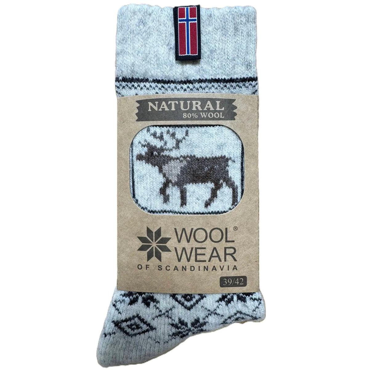 Woolwear Uldsokker med Rensdyr -