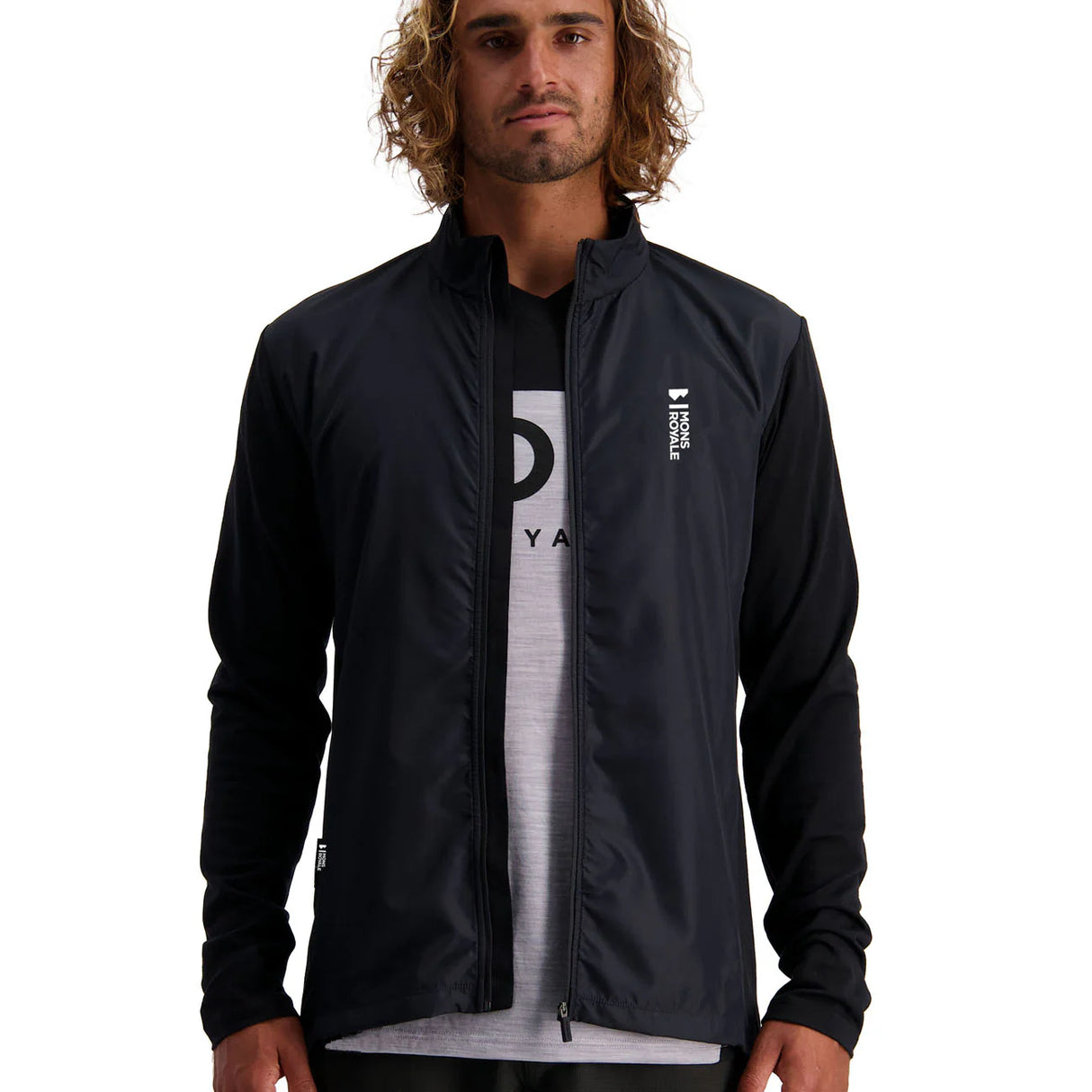 Mons Royale Redwood Wind Jersey Cykeltrøje Herre - Black -