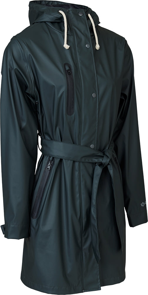 Elka Elements Recycled Regnjakke Dame - Mørk Salamander - 3XL