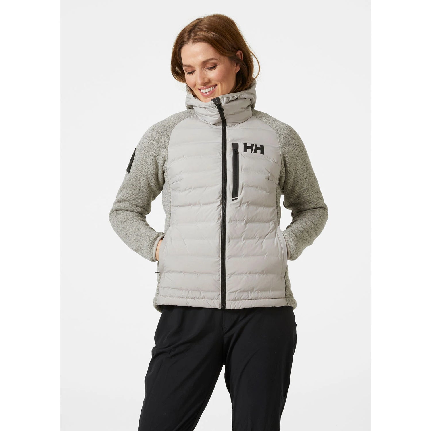 Helly Hansen Women's Arctic Ocean Insulated Hybrid Sejlerjakke Dame - Mellow Grey - Mellow Grey