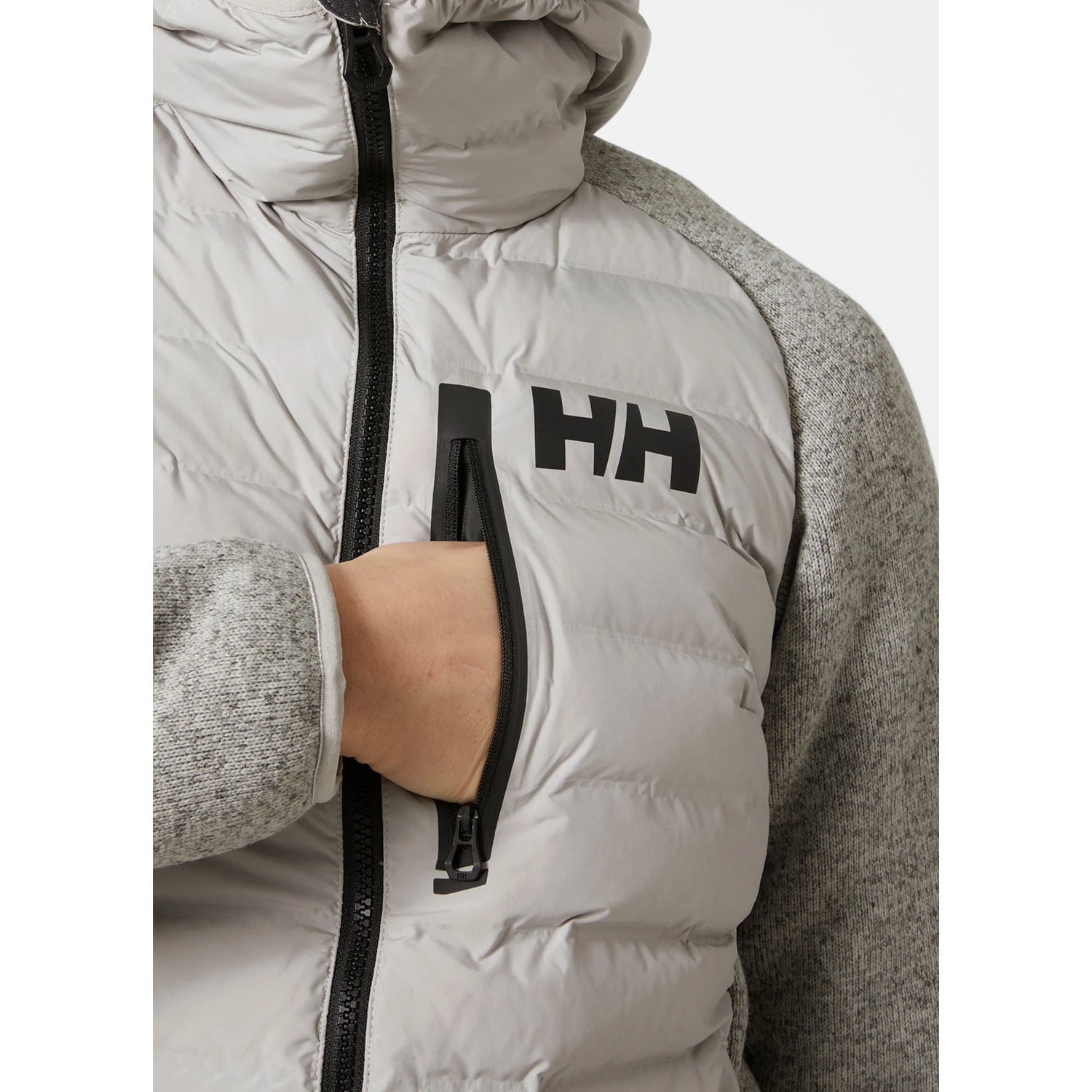 Helly Hansen Women's Arctic Ocean Insulated Hybrid Sejlerjakke Dame - Mellow Grey -