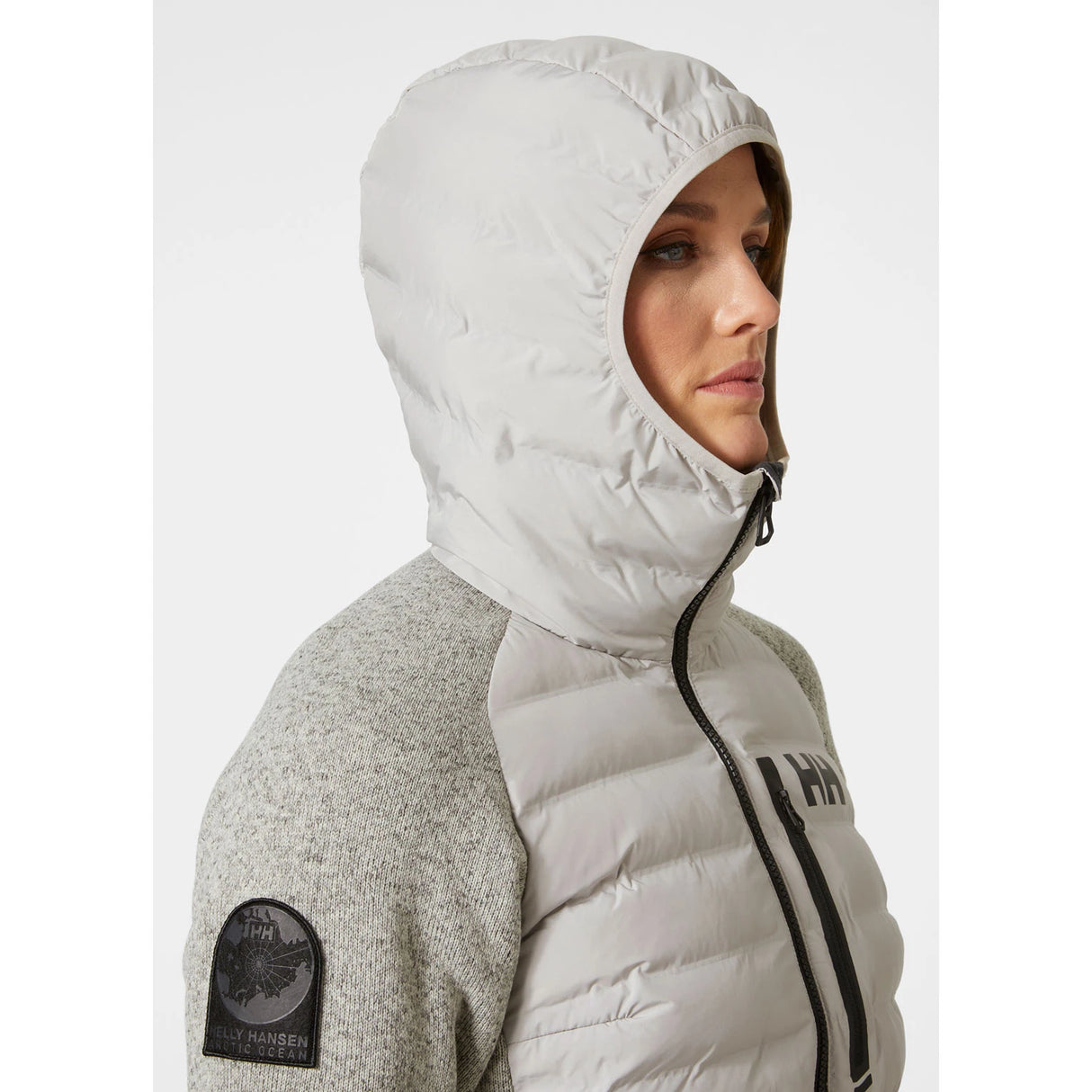Helly Hansen Women's Arctic Ocean Insulated Hybrid Sejlerjakke Dame - Mellow Grey -