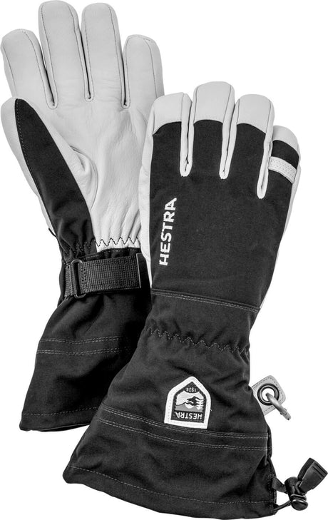 Hestra Army Leather Heli Ski 5-finger Skihandsker Dame / Herre - Black -