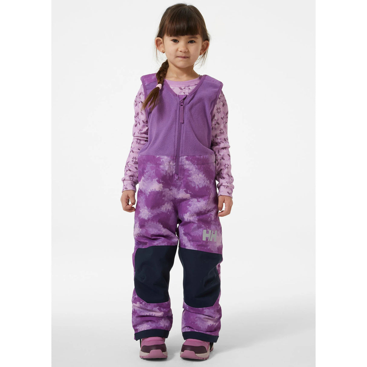 Helly Hansen Kids' Vertical Insulated Bib Pants Skibukser Børn - Crushed Grape -