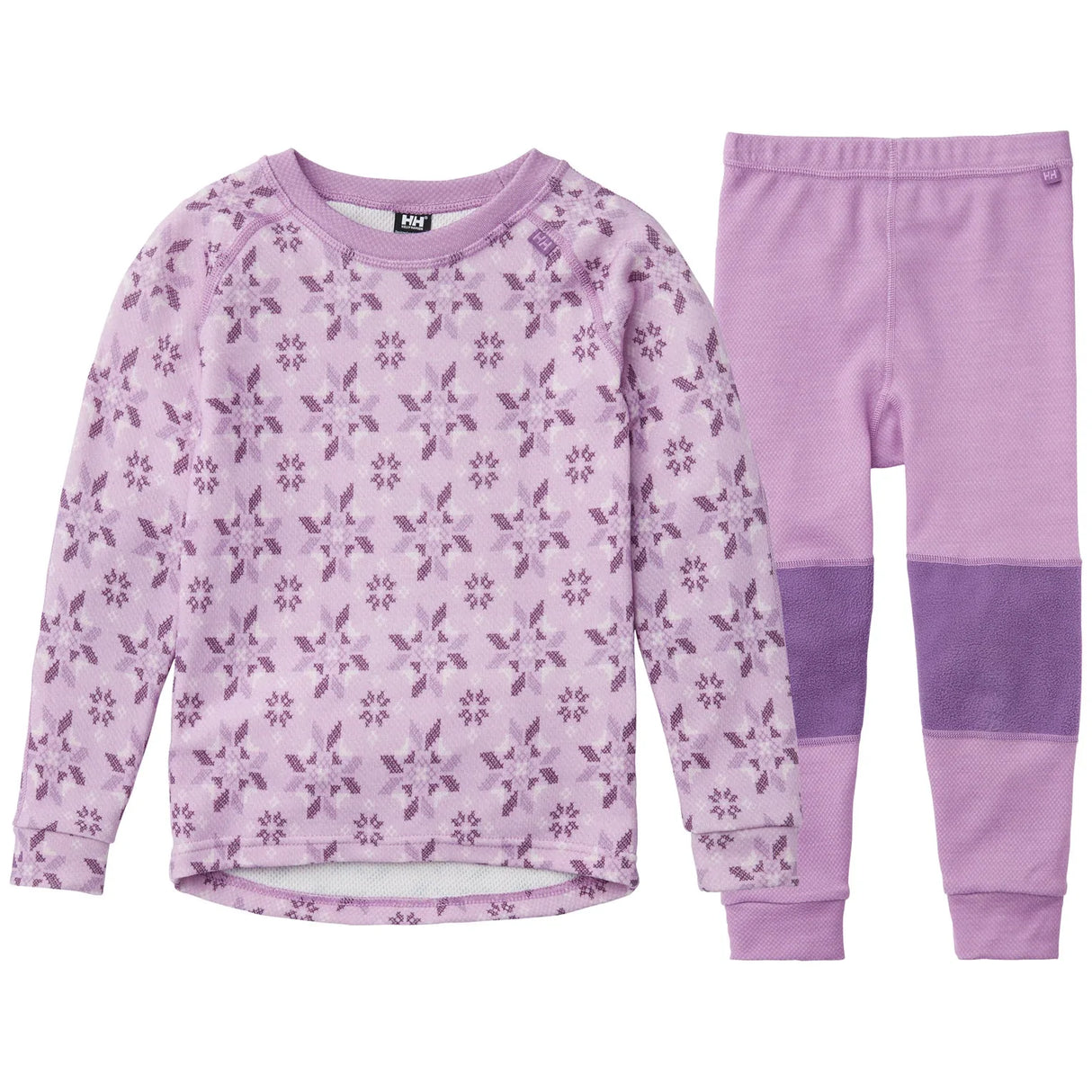 Helly Hansen Kids' HH Graphic LIFA® Merino Base Layer Set Skiundertøj Børn - Wisteria Purple -