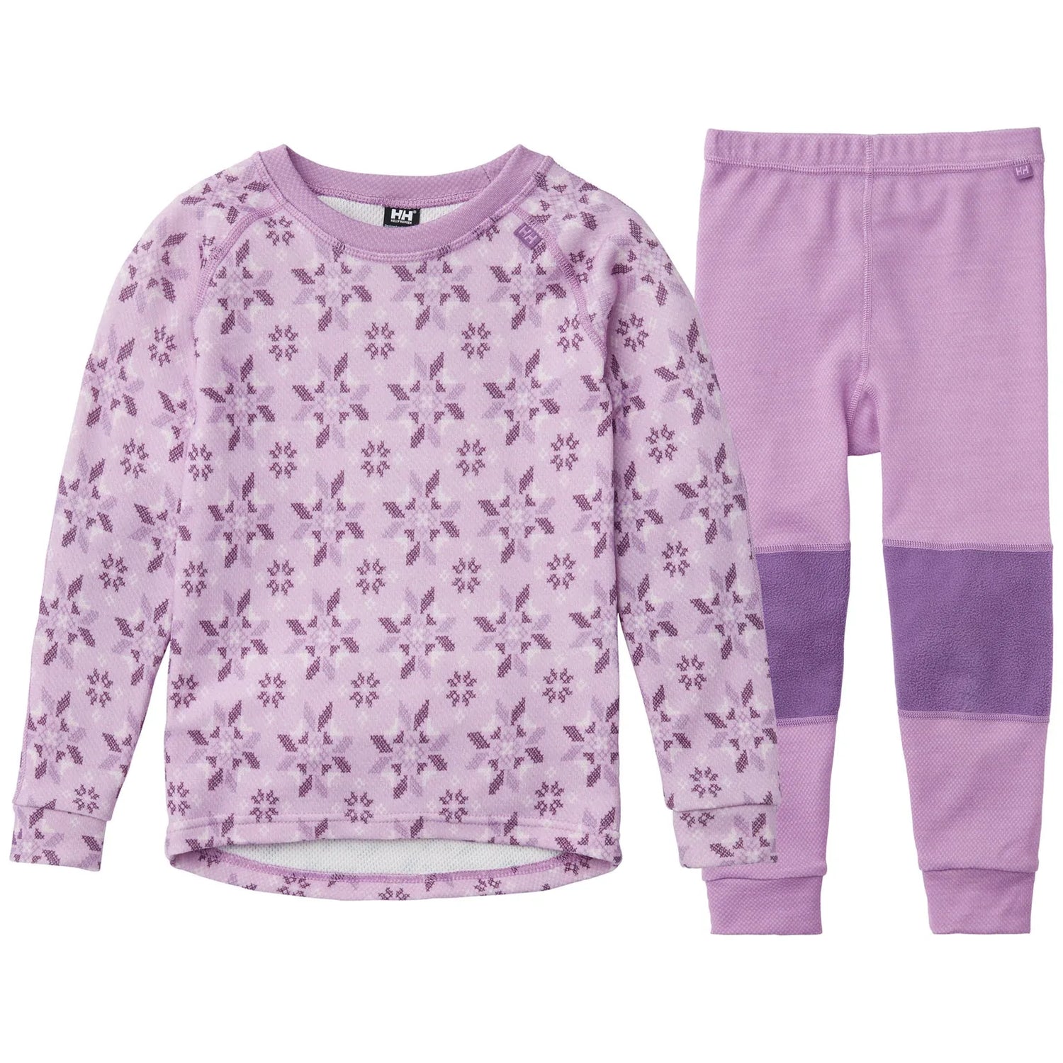 Helly Hansen Kids' HH Graphic LIFA® Merino Base Layer Set Skiundertøj Børn - Wisteria Purple -