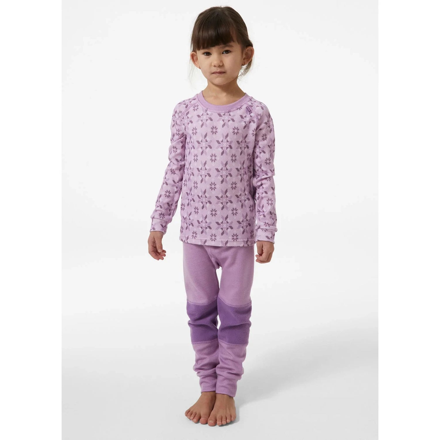 Helly Hansen Kids' HH Graphic LIFA® Merino Base Layer Set Skiundertøj Børn - Wisteria Purple - Wisteria Purple