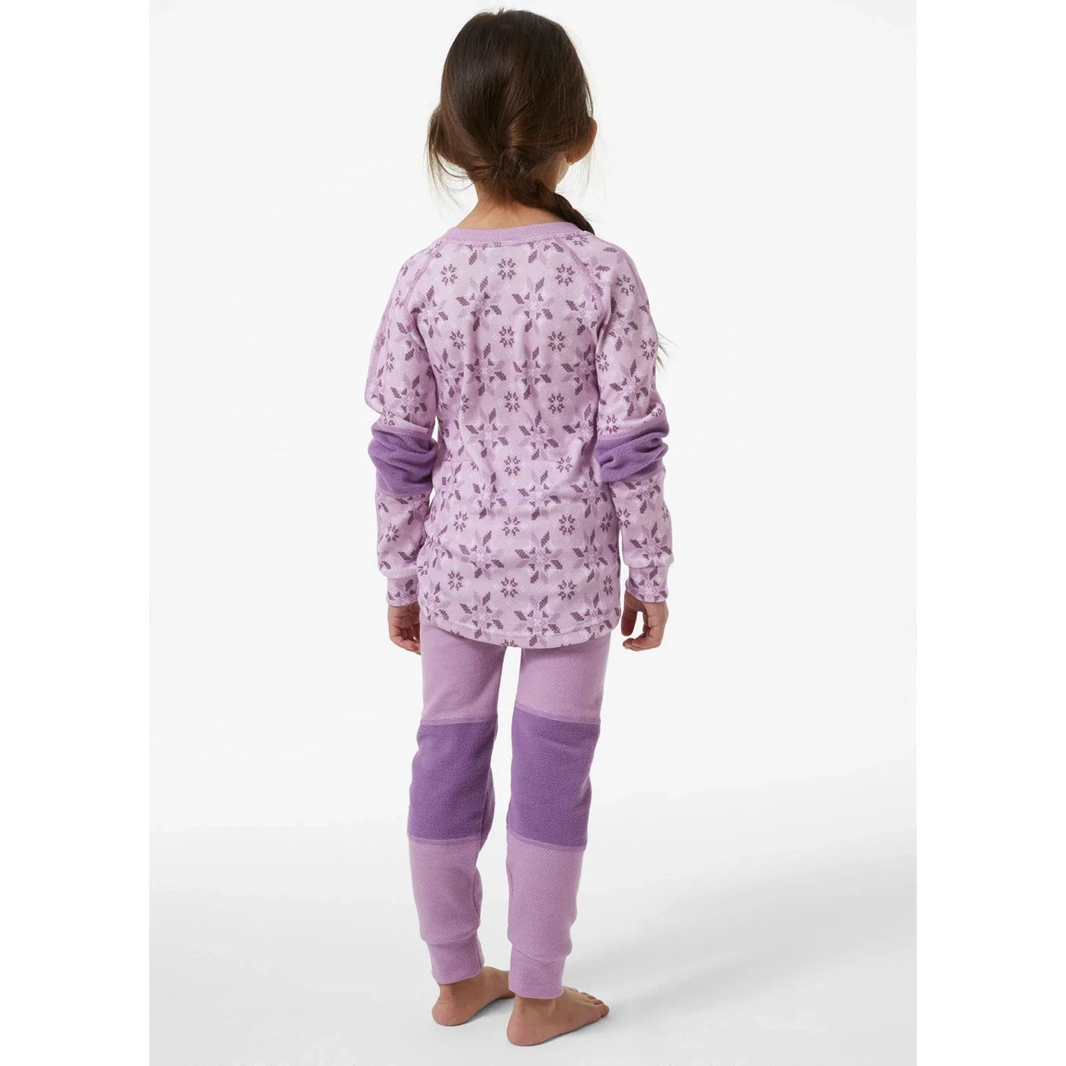 Helly Hansen Kids' HH Graphic LIFA® Merino Base Layer Set Skiundertøj Børn - Wisteria Purple -