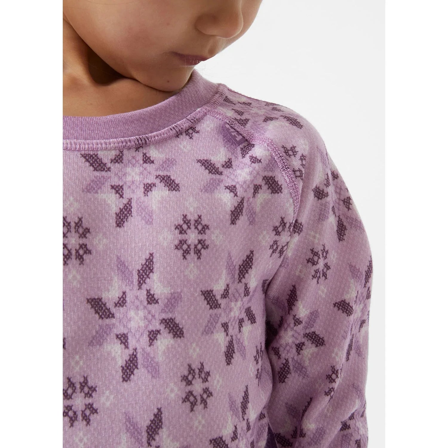 Helly Hansen Kids' HH Graphic LIFA® Merino Base Layer Set Skiundertøj Børn - Wisteria Purple -