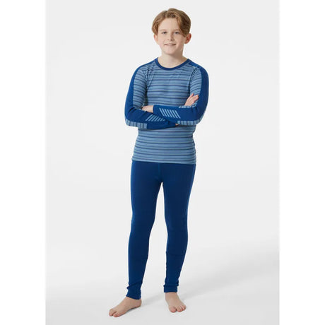 Helly Hansen Juniors' Graphic LIFA® Merino Base Layer Set Skiundertøj Børn - Blue Fog -