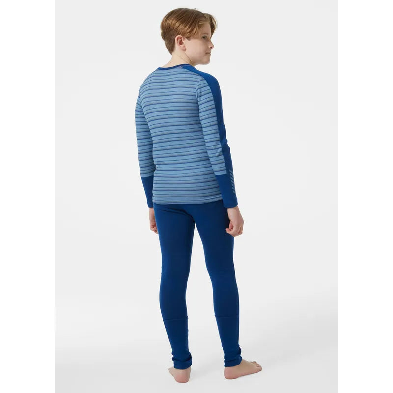 Helly Hansen Juniors' Graphic LIFA® Merino Base Layer Set Skiundertøj Børn - Blue Fog -