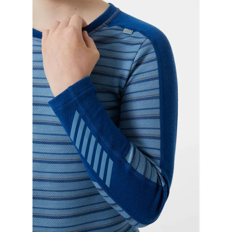 Helly Hansen Juniors' Graphic LIFA® Merino Base Layer Set Skiundertøj Børn - Blue Fog -