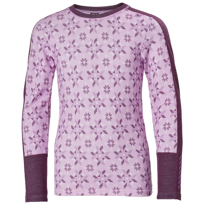 Helly Hansen Juniors' Graphic LIFA® Merino Base Layer Set Skiundertøj Børn - Crushed Grape -