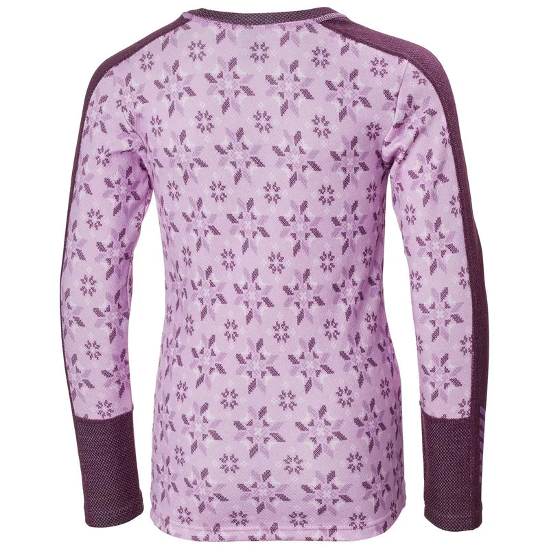 Helly Hansen Juniors' Graphic LIFA® Merino Base Layer Set Skiundertøj Børn - Crushed Grape -