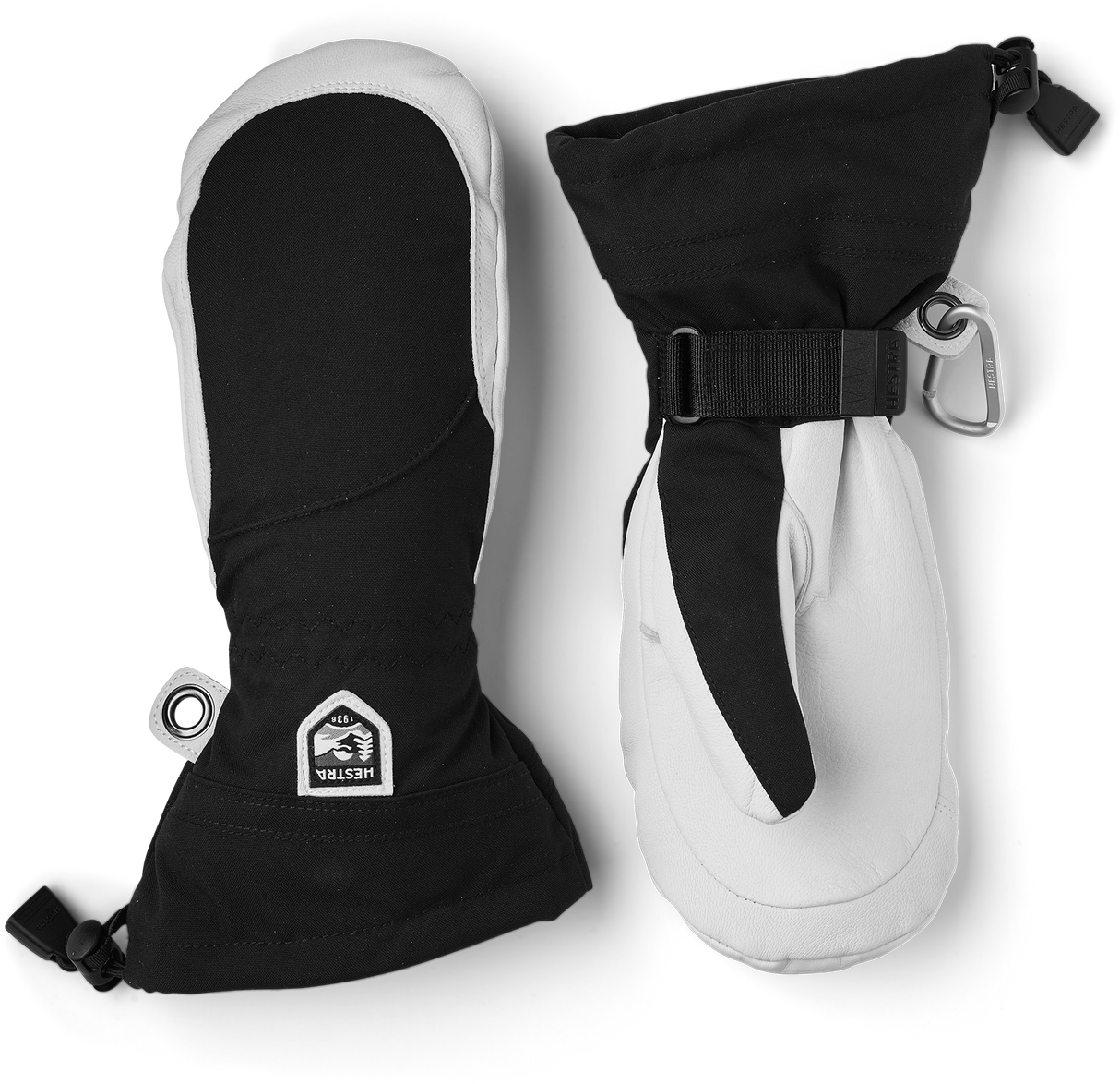 Hestra Heli Ski Female Mitt Skihandsker Dame - Black & Offwhite - Black & offwhite