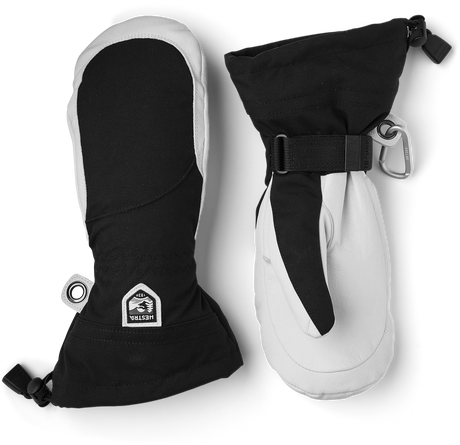 Hestra Heli Ski Female Mitt Skihandsker Dame - Black & Offwhite - Black & offwhite