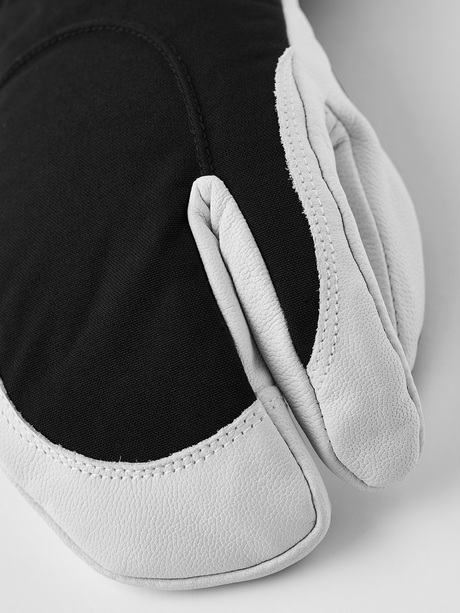 Hestra Heli Ski Female 3-finger Skihandsker Dame - Black & off white -