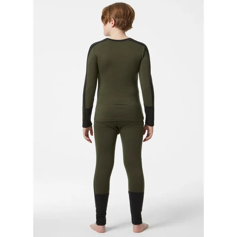 Helly Hansen Juniors' LIFA® Merino Midweight Base Layer Set Skiundertøj Børn - Utility Green -