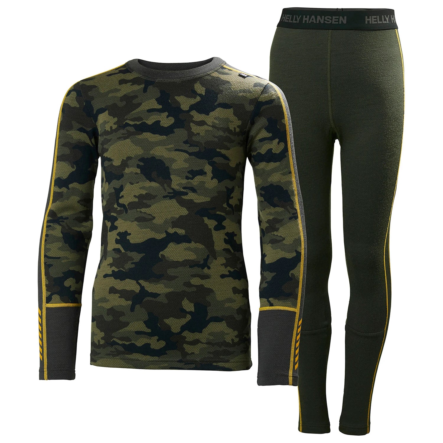 Helly Hansen Juniors' LIFA® Merino Midweight Base Layer Set Skiundertøj Børn - Pine Green - Pine Green