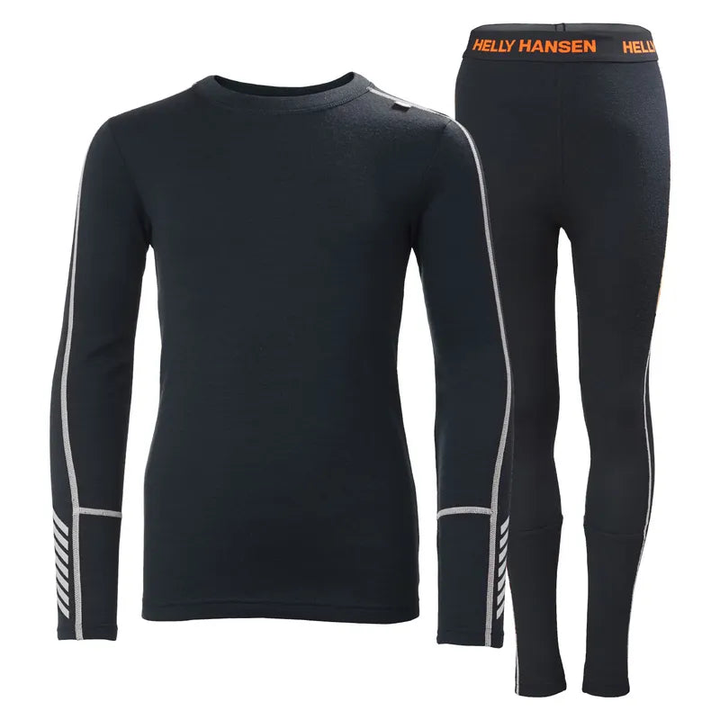 Helly Hansen Juniors' LIFA® Merino Midweight Base Layer Set Skiundertøj Børn - Navy - Navy