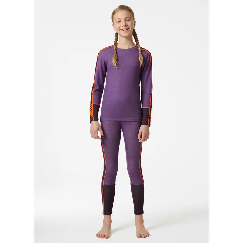 Helly Hansen Juniors' LIFA® Merino Midweight Base Layer Set Skiundertøj Børn - Crushed Grape -