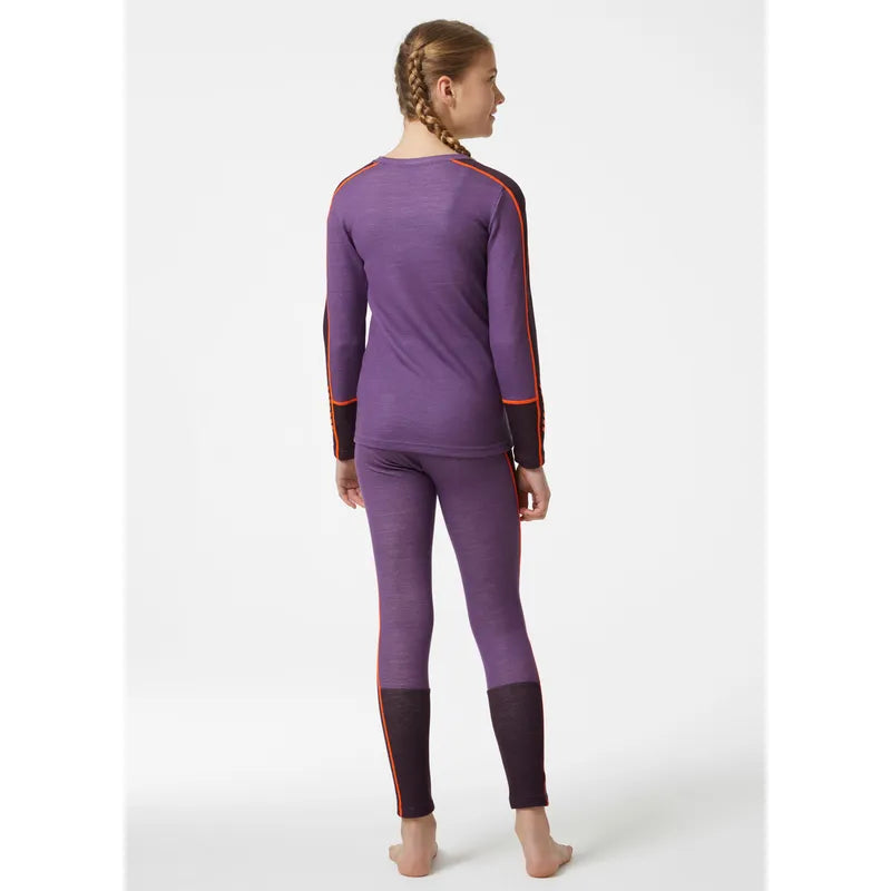 Helly Hansen Juniors' LIFA® Merino Midweight Base Layer Set Skiundertøj Børn - Crushed Grape -