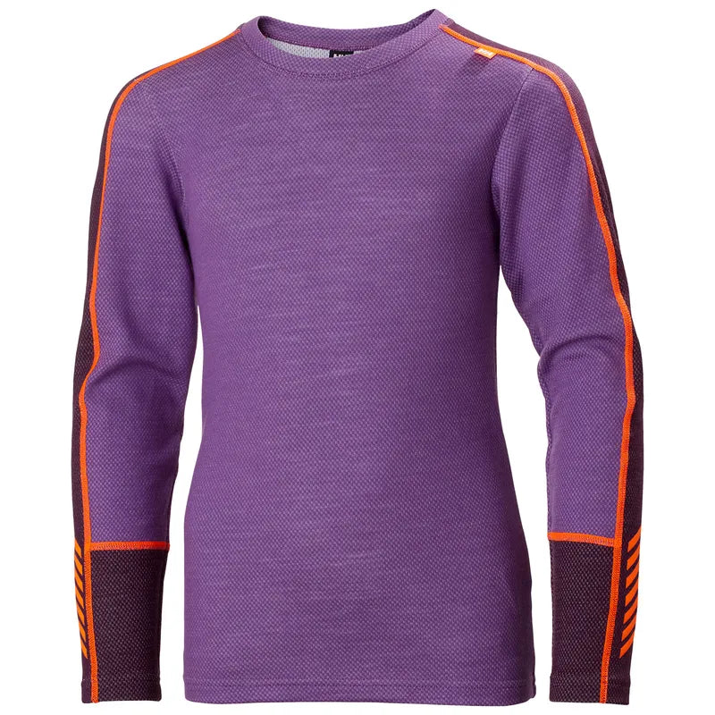 Helly Hansen Juniors' LIFA® Merino Midweight Base Layer Set Skiundertøj Børn - Crushed Grape -
