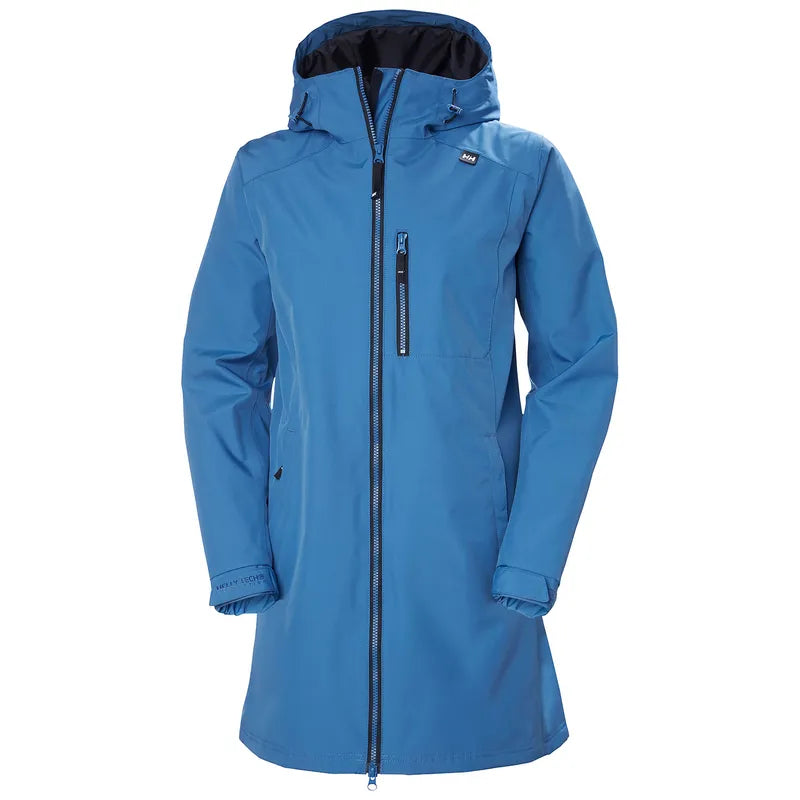 Helly Hansen Women's Long Belfast Jacket Regnjakke Dame - Azurite -